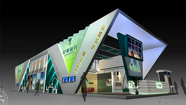 意飛遜展臺設計搭建公司與冠軍瓷磚
