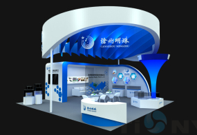 滄州明珠電池展臺設計效果圖