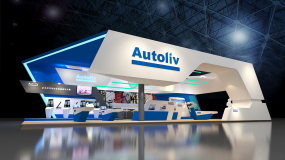 Autoliv汽車安全汽配展臺設計效果圖