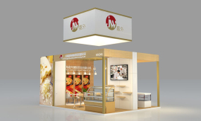 嘉外國際貿(mào)易食品展環(huán)保展臺設(shè)計(jì)方案,48平小展位展臺設(shè)計(jì)