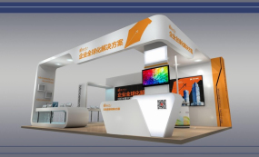 綠地集團鄭州機場展位展臺設計效果圖