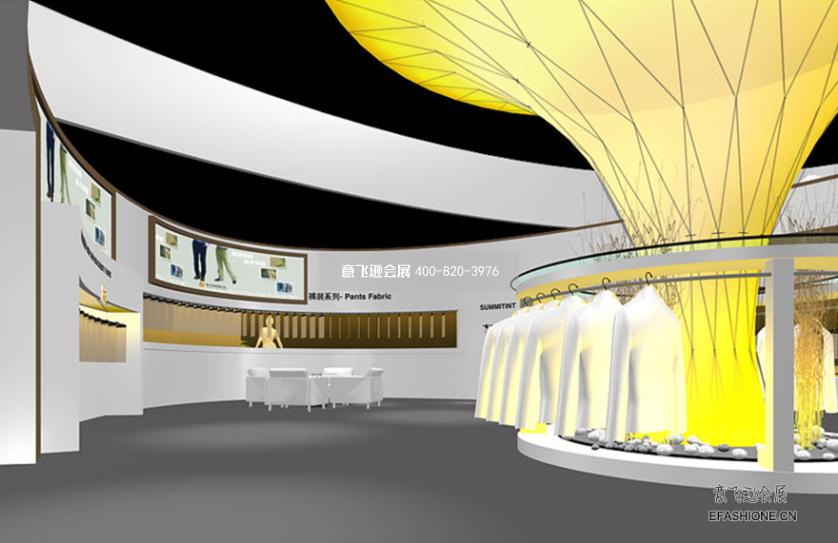 上海紡織面料展展臺設計搭建,魯泰集團展臺搭建