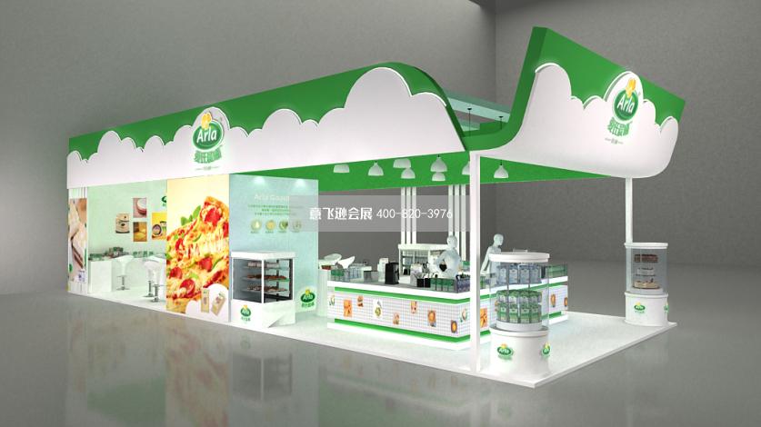 烤焙展愛(ài)氏晨曦食品展臺(tái)設(shè)計(jì)效果圖