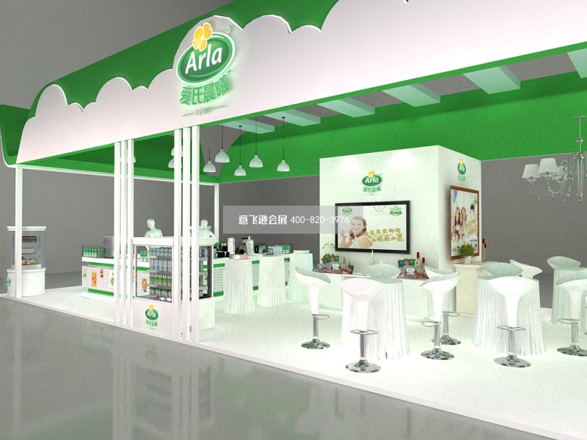 烤焙展愛(ài)氏晨曦食品展臺(tái)設(shè)計(jì)效果圖