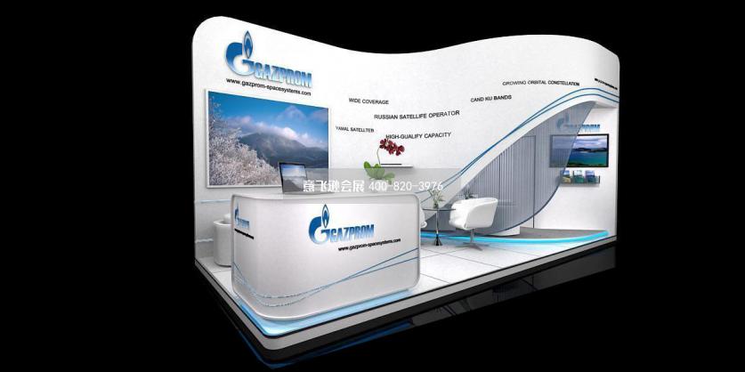Gazprom天然氣公司能源小面積展臺設計效果圖
