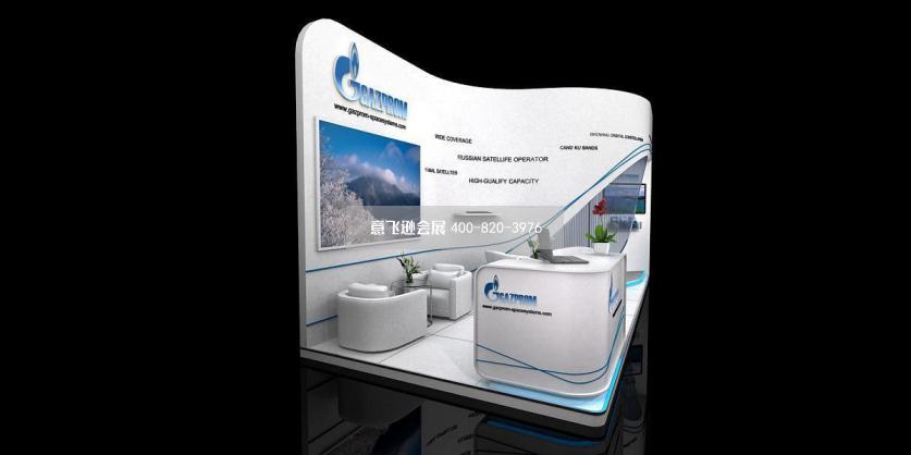 Gazprom天然氣公司能源小面積展臺設計效果圖