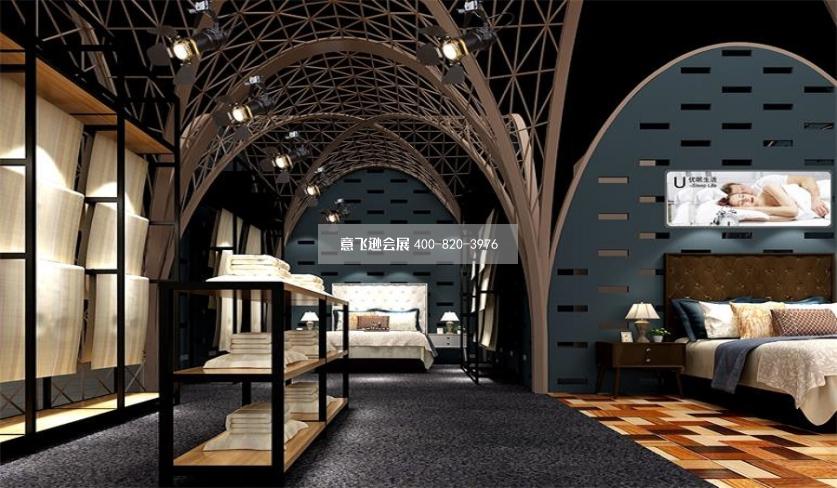 優眠生活廣州酒店用品展臺設計效果圖,創意展臺設計