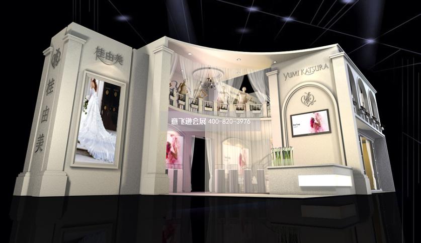 桂由美婚紗展雙層展臺設計效果圖,服裝展臺設計效果圖