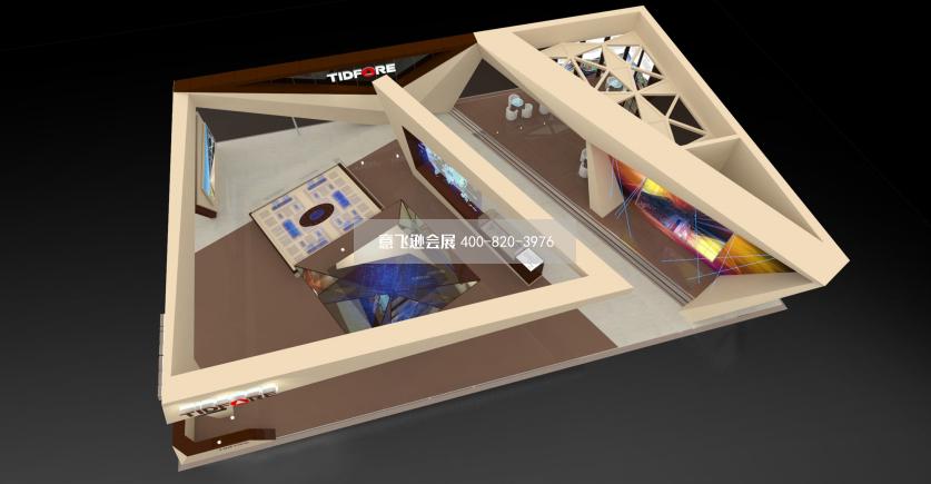 泰富重裝集團工程機械展臺設計效果圖