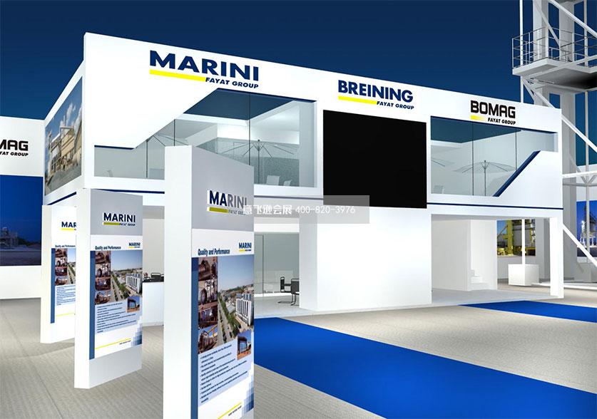 marini瑪連尼機械寶馬展臺設計效果圖