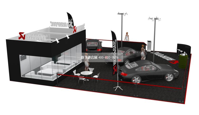 akrapovic改裝車展展臺(tái)設(shè)計(jì)效果圖