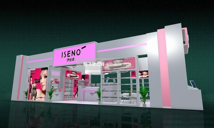 蕾琪化妝品展臺設計,美博會化妝品展臺設計效果圖