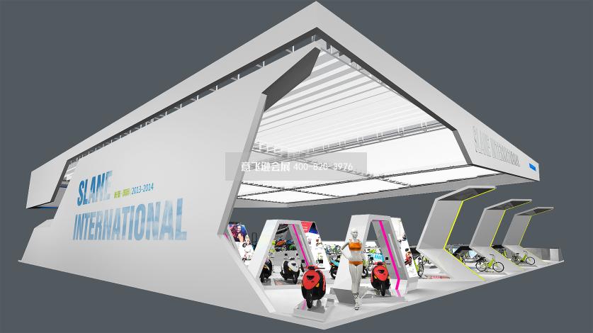 南京電動車展展臺設計,新蕾電動車南京電動車展展臺設計效果圖