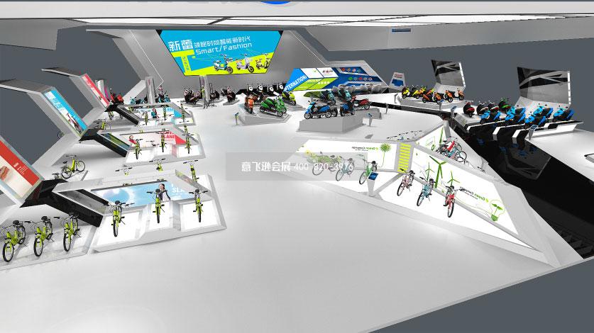 南京電動車展展臺設計,新蕾電動車南京電動車展展臺設計效果圖