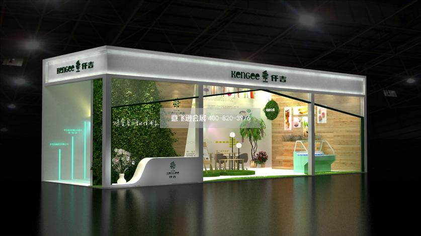食品展臺設計,仟吉西餅食品展臺設計效果圖